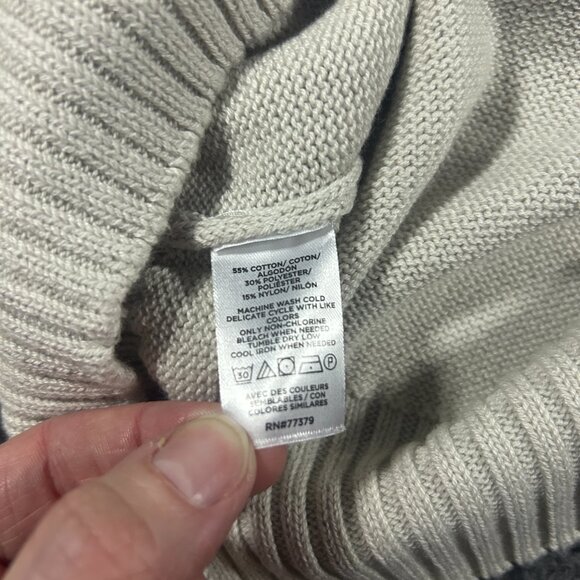 Ann Taylor LOFT Women's Cream 1/4 Zip Pullover Sweatshirt Size Medium - Picture 8 of 10